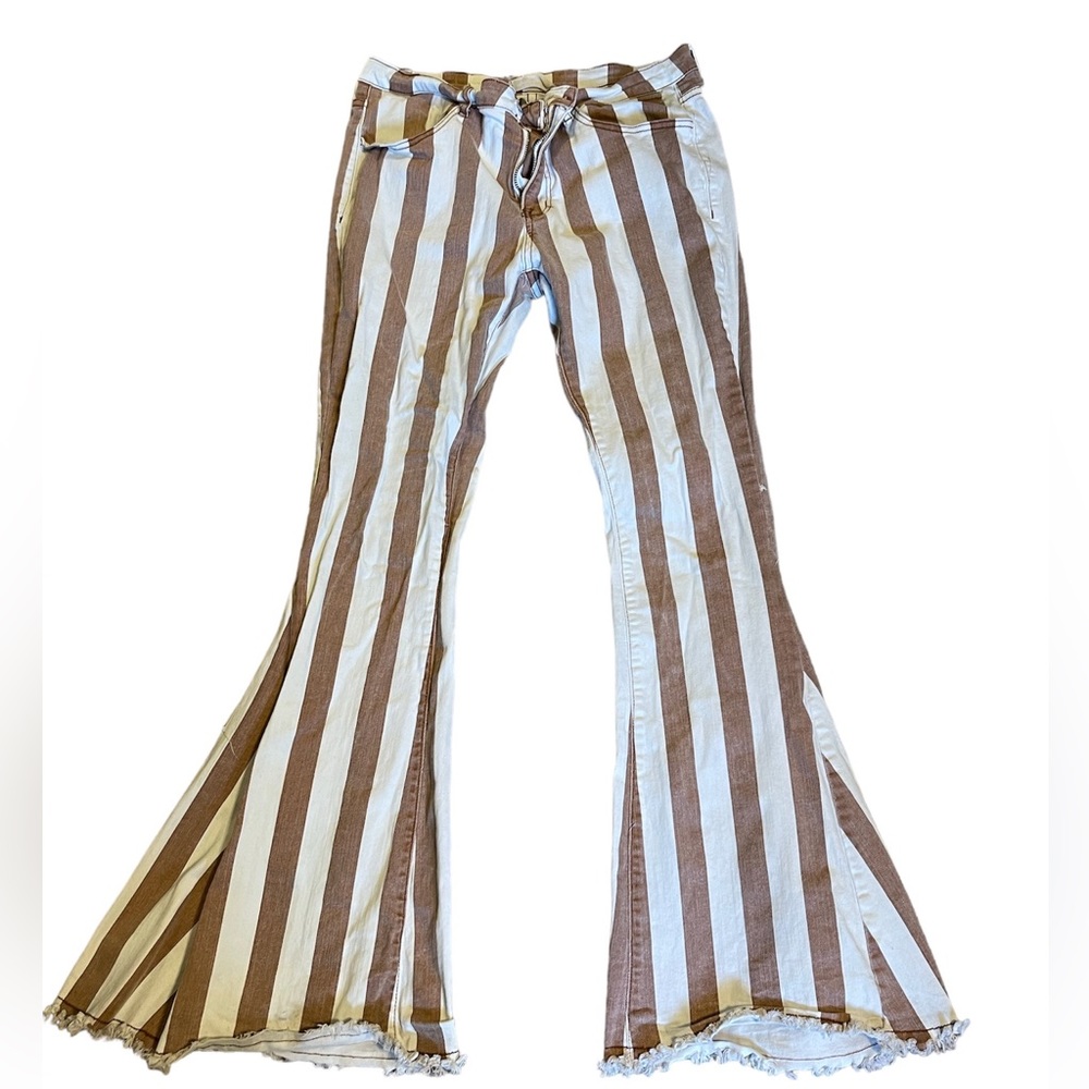 Saints and hearts Striped flared jeans